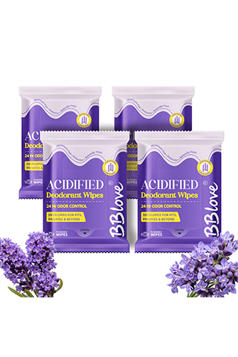 Acidified Body Wipes - 24H Odor Control,80 Wipes