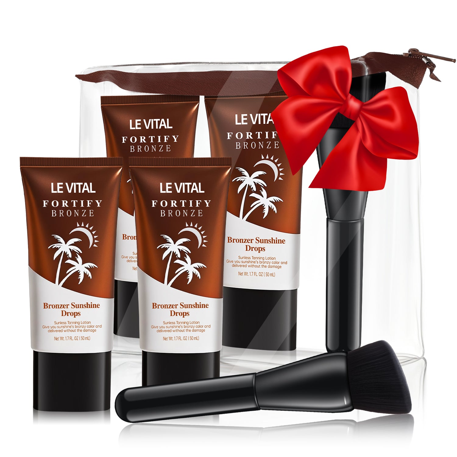 Instant Bronzing Gel for Face & Body – Pack of 2 (1.7oz Each)