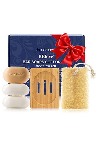 Men's Luxury Gift Box: 3 Moisturizing Handmade Bar Soaps (Vanilla & Ocean Scented)