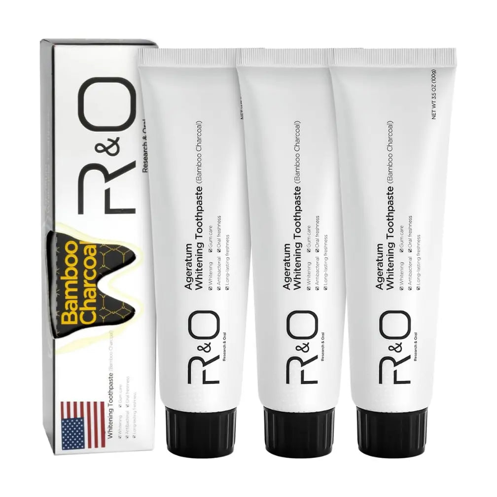 R&O Ageratum Bamboo Charcoal Whitening Toothpaste, 3.53 oz