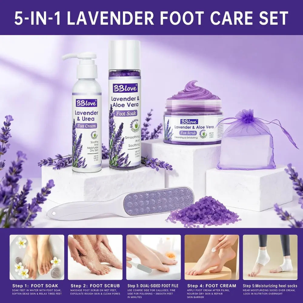 BBlove Foot Spa Care Set Lavender Foot Spa Pedicure Kit