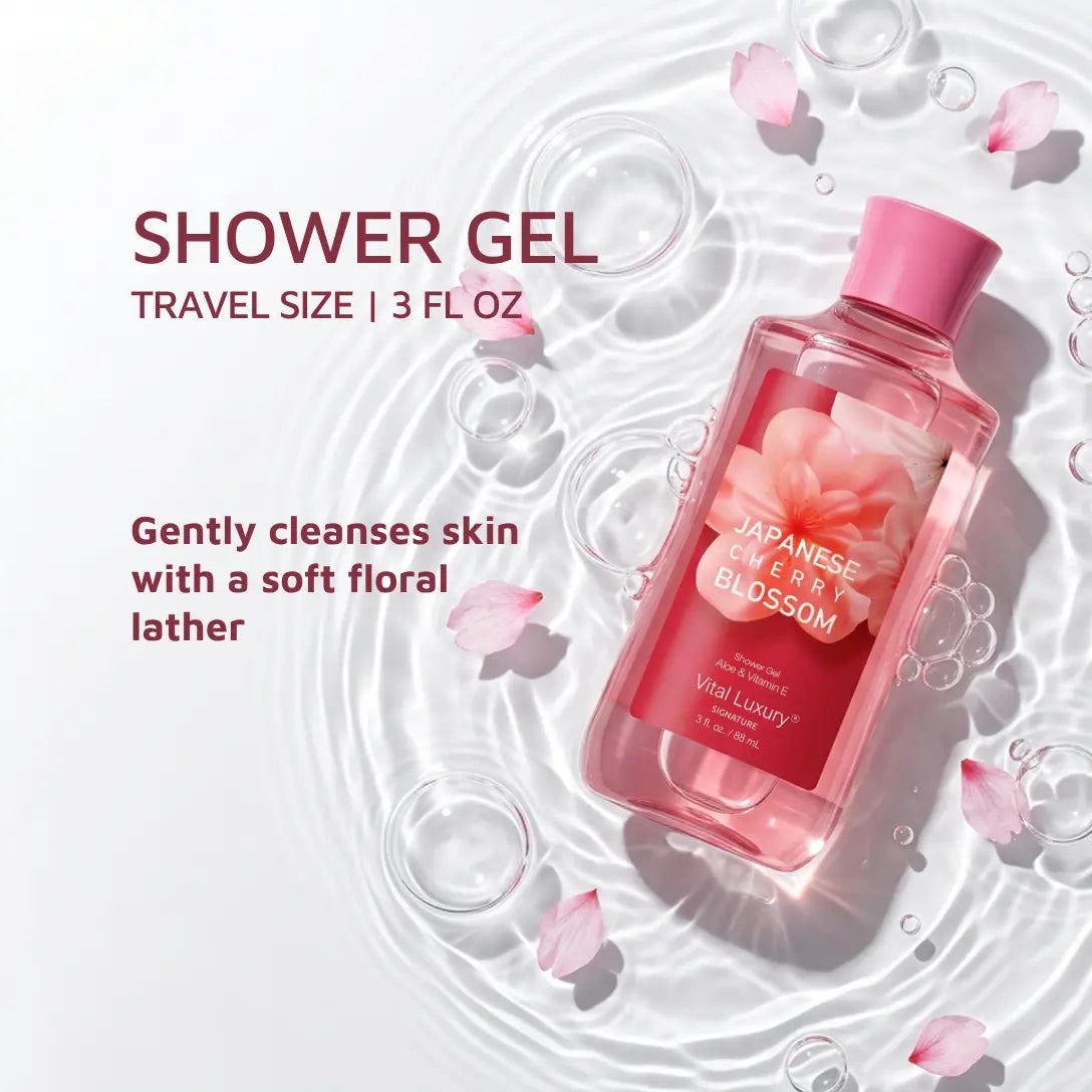 Japanese Cherry Blossom Shower Gel, 3 fl oz
