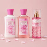Japanese Cherry Blossom three-piece set with shower gel, body lotion, and body mist