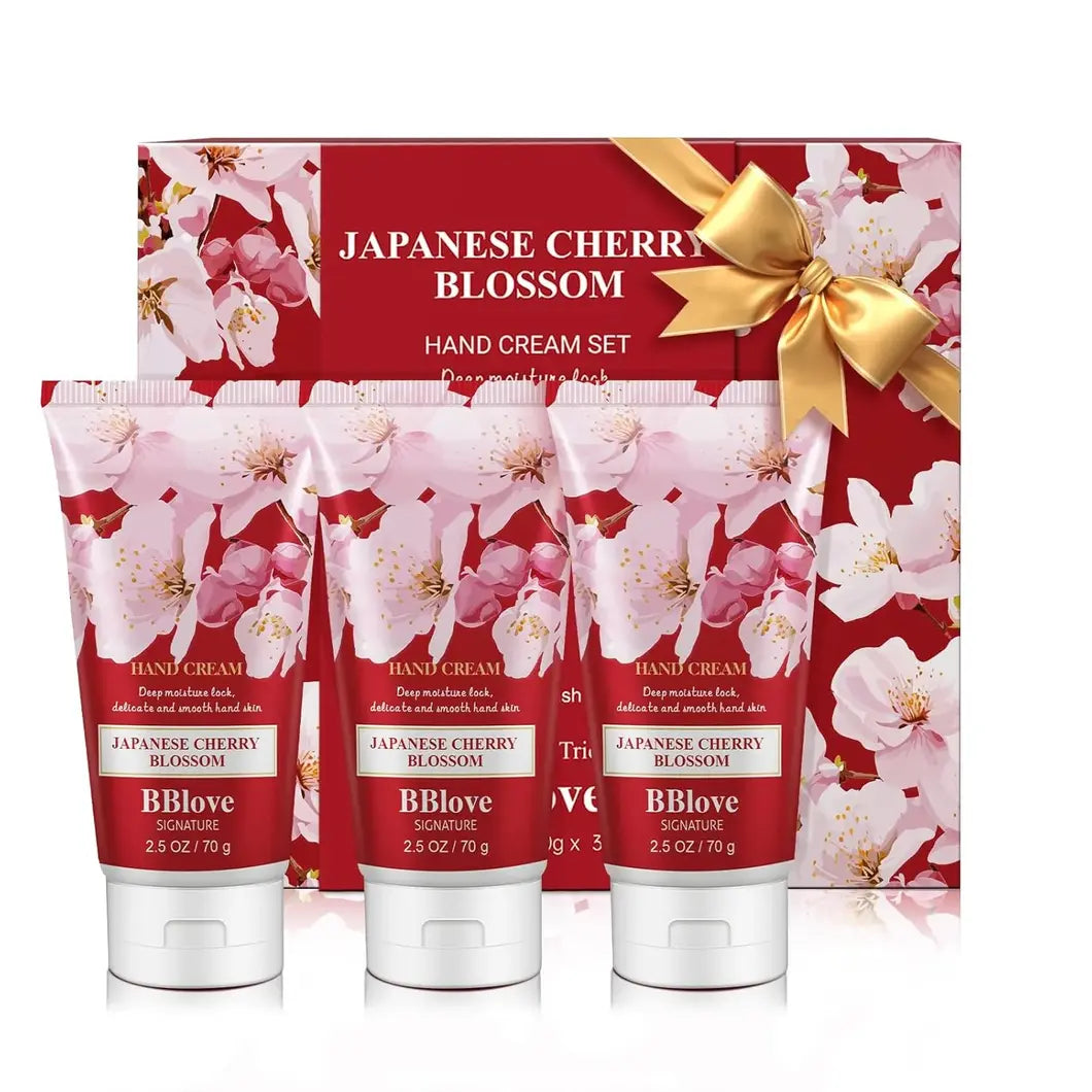 Japanese Cherry Blossom Hand Cream Gift Set – 3 Pack