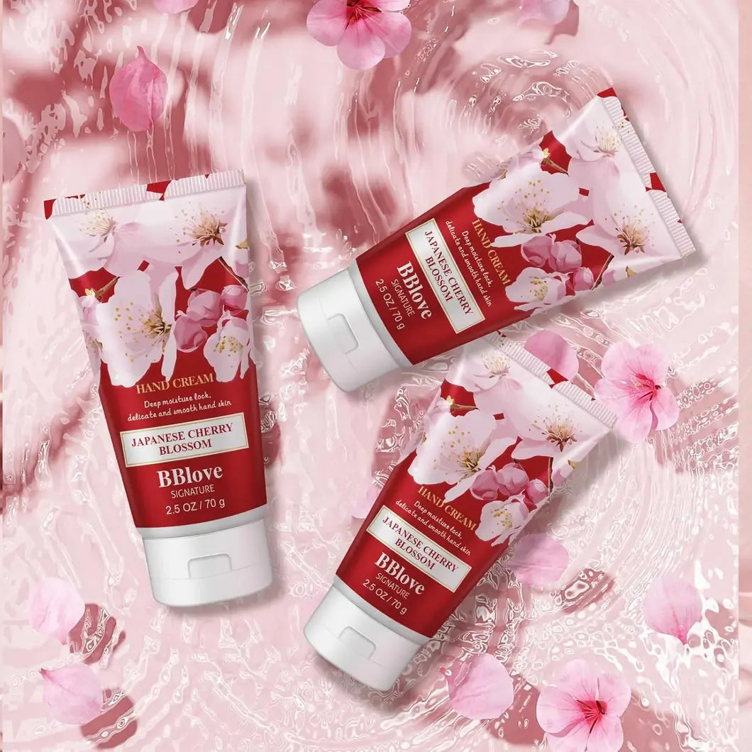 Japanese Cherry Blossom Hand Cream Gift Set – 3 Pack