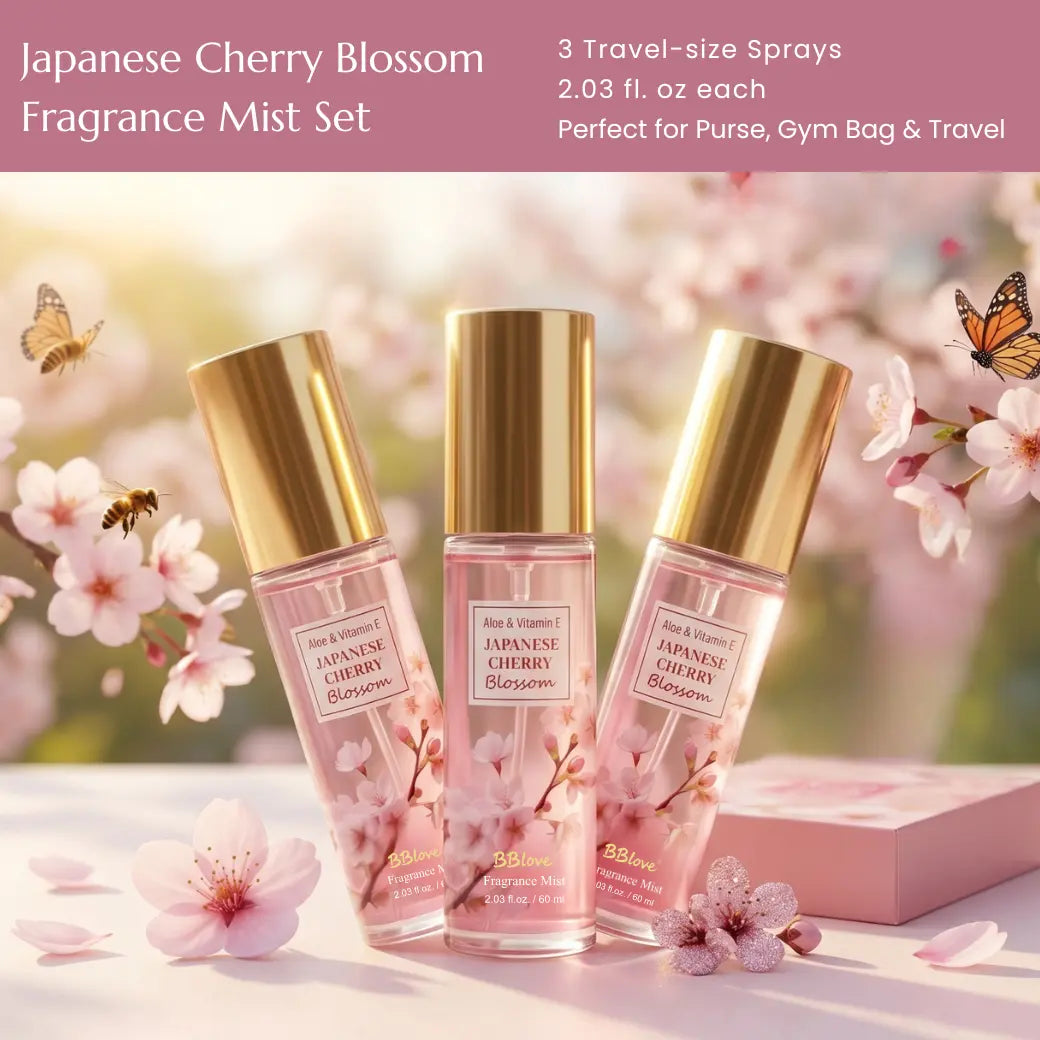 Japanese Cherry Blossom Body Mist Gift Set - Pack of 3