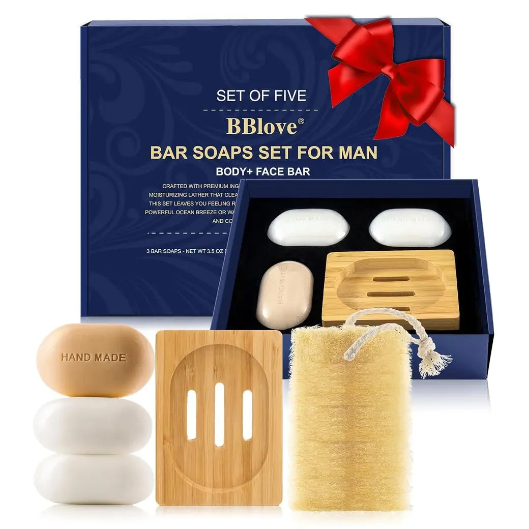 Men’s Luxury Handmade Bar Soap Gift Set – 5 Piece
