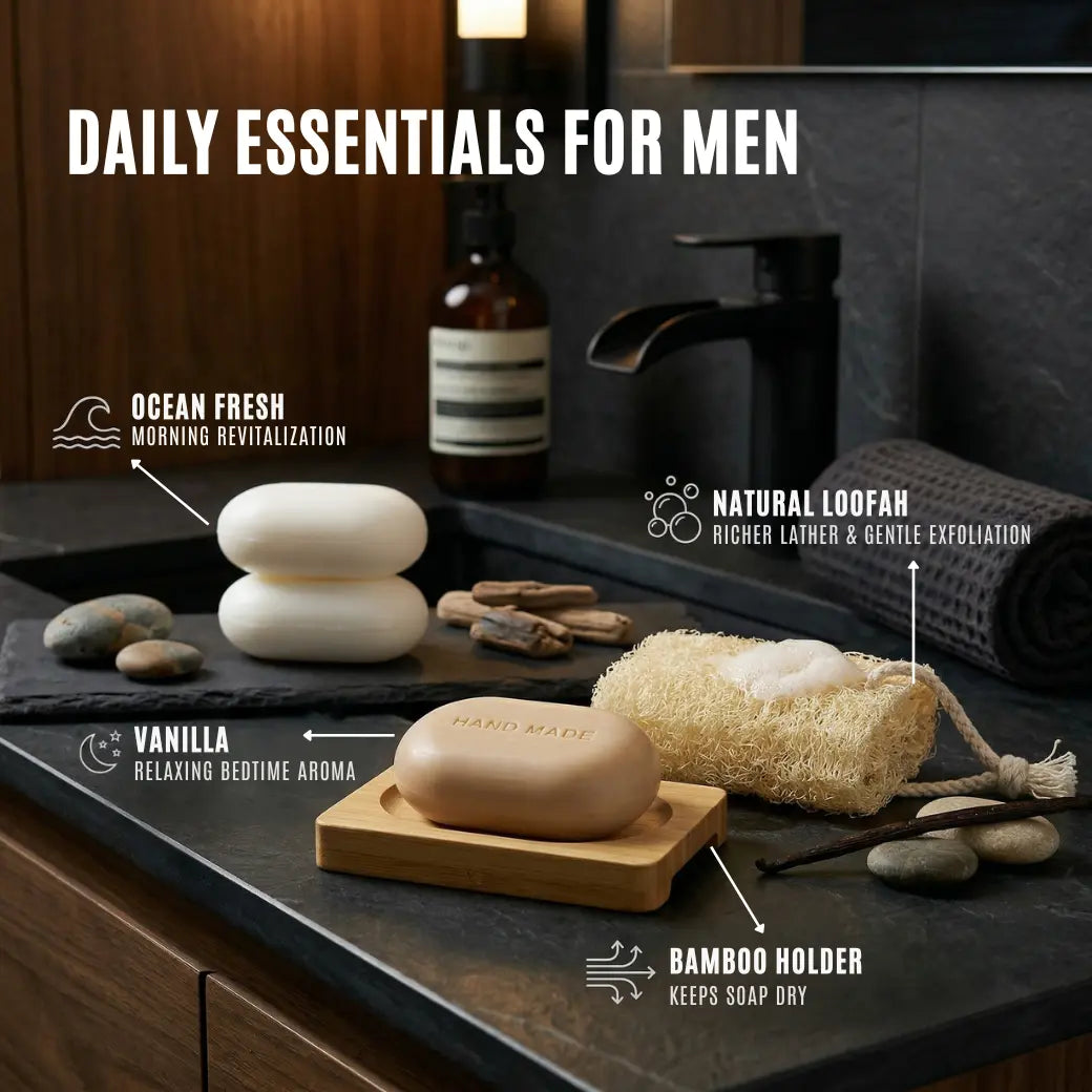 Men’s Luxury Handmade Bar Soap Gift Set – 5 Piece