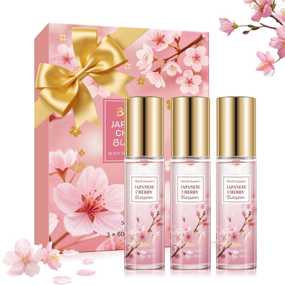 Japanese Cherry Blossom Body Mist Gift Set - Pack of 3