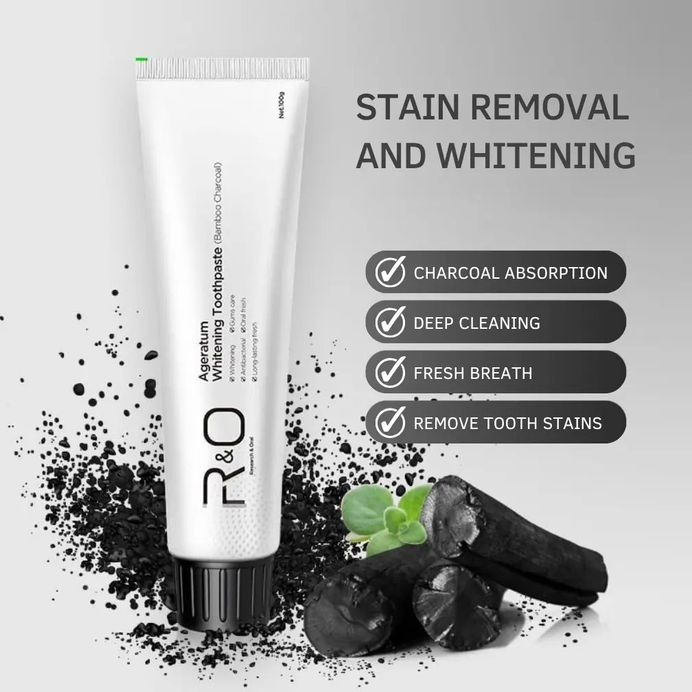 R&O Ageratum Bamboo Charcoal Whitening Toothpaste, 3.53 oz