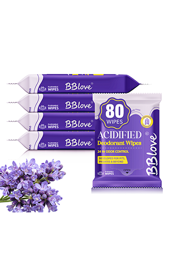 Acidified Body Wipes - 24H Odor Control,80 Wipes